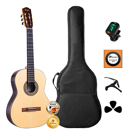 Kit Violão Nylon Rozini Clássico Acústico Rx213 Completo