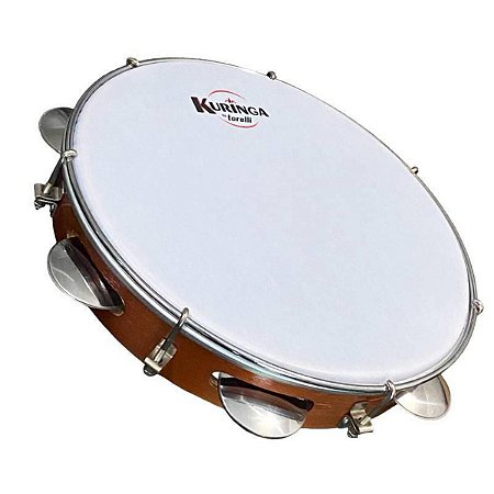 Pandeiro Kuringa em Madeira 10" Pele Super Nylon