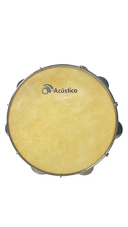 Pandeiro Profissional Couro 10 Polegadas Natural O Acústico