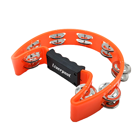 Pandeiro Meia Lua Liverpool Laranja Profissional PML001LJ