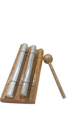 Pim de madeira com 2 notas Barras de Alumínio + Batedor