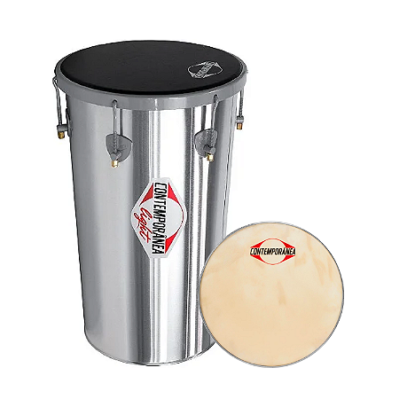 Rebolo Cônico 12"x50 Contemporânea Em Alumínio + Pele De Couro