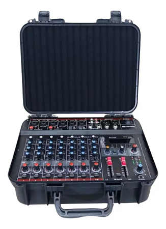 Mesa de som SoundVoice Amplificada com Maleta MA-802