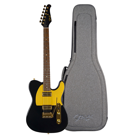 Guitarra Eletrica Seizi Vintage Bonsai Black Gold + Bag Premium
