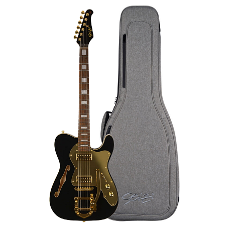 Guitarra Seizi Vintage Origami Black Gold