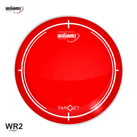 Pele de Bateria Williams Target Red Translúcido Filme Duplo M0,188 - 08