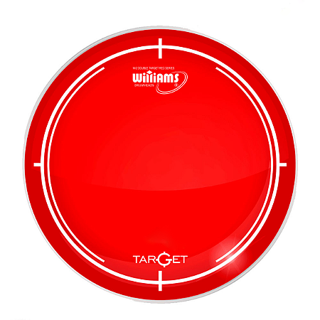 Pele de Bateria Williams Target Red Translúcido Filme Duplo M0,188 - 14