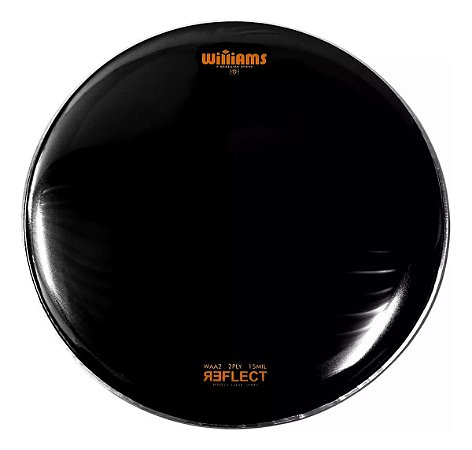 Pele de Bateria Williams Reflect Filme Duplo 08" Preta WAA2