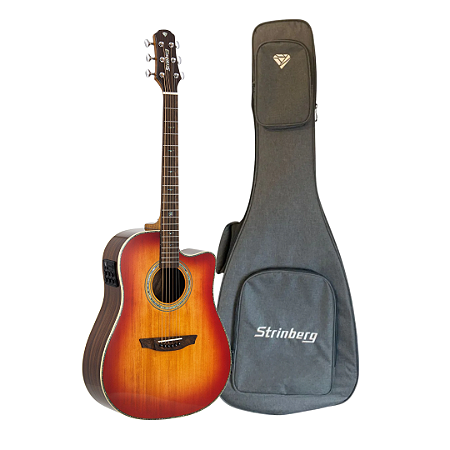 Violão Strinberg DD5SC CB Diamond Folk EQ Cherry Burst (CB) Com Case