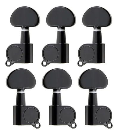 Tarraxa Violão Aço Strinberg Blindada 3+3 Preto Fosco Am02BK