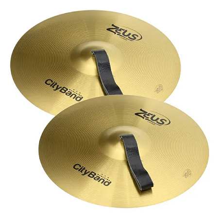Prato Bateria Zeus Cityband 16 Pol Fanfarra Brass Zma16 Par