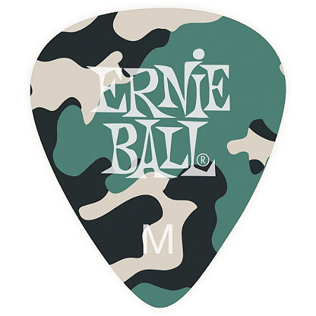 Palheta Média Ernie Ball Camuflagem Celulose Unid. P09222