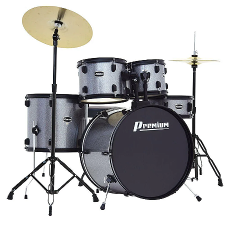 Bateria Premium DX420MBK  C/ Ferragens, Prato, Banco e Pedal