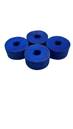 Kit De Feltro Para Prato De Bateria Liverpool Azul 4 Unid.