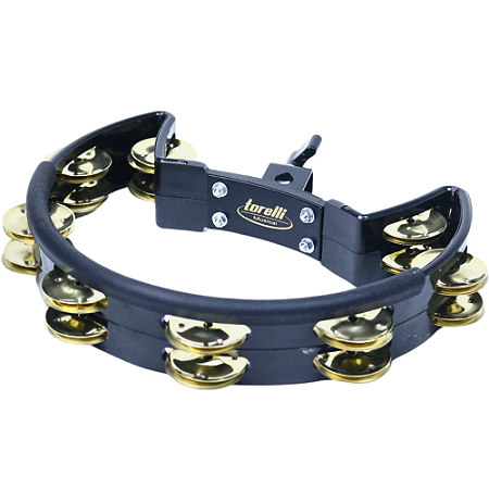 Pandeirola Torelli Policarbonato Preta Com Clamp TP327