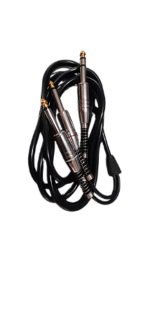 Cabo MXT 2 P10 Mono + P10 Stereo Dourado 24k Prof 1,80m