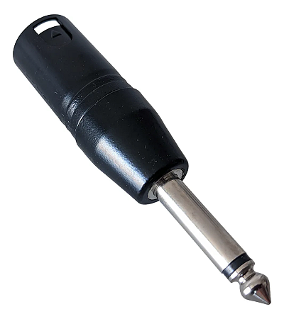 Plug MXT Adaptador XLR Macho Para P10 Macho Mono Metal Preto