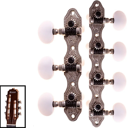 Tarraxas Pino Grosso Cromada Para Violão De 7 Cordas Rozini