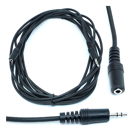 Cabo Extensor MXT Fone P2 Macho X Femea 5 Metros Preto