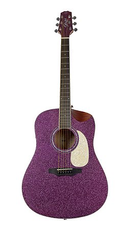 Violão Seizi Originals Mirai Akira Half Cut Purple Sparkle