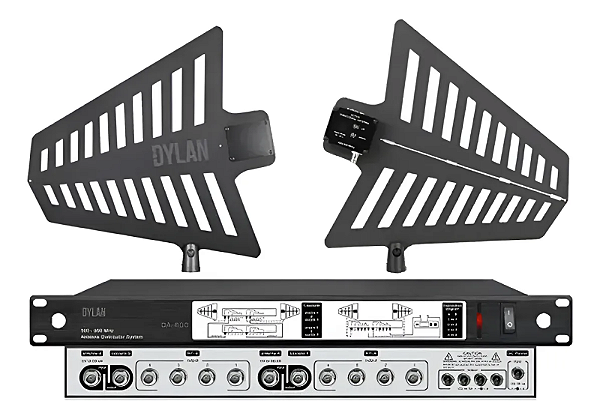 Distribuidor De Antena Dylan DA 800 P/ Mic Sem Fio Cor Preto