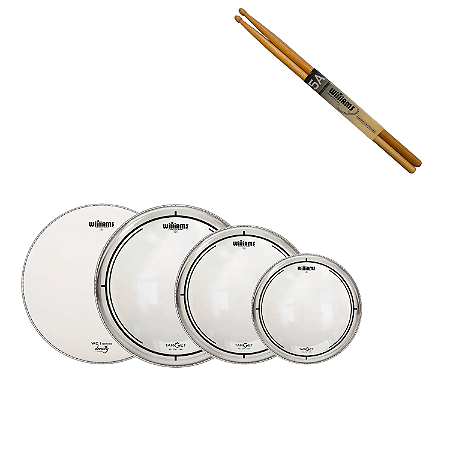 Kit Peles Williams Target Clear 10, 12, 16 WC1-14 + Baquetas