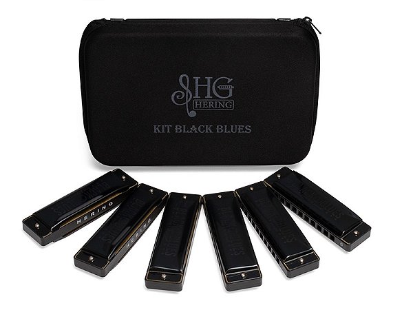 Kit Gaita Diatônica Hering Black Blues AB, BB, B, DB, EB, F#