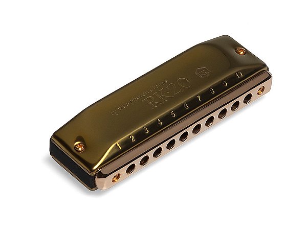 Gaita de Boca Diatônica Hering RK 20 Gold Dó