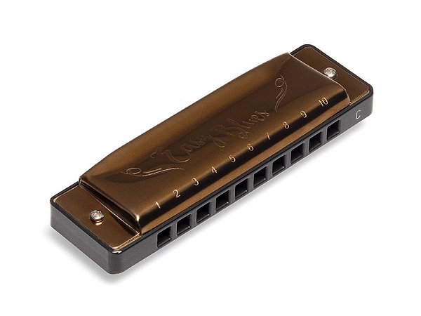 Gaita de Boca Diatônica Hering Easy Blues em Dó Marrom