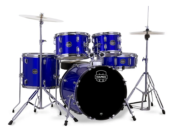 Bateria Comet Mapex 5 Peças Cm5844ft-ib Indigo Blue