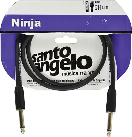 Cabo Guitarra P10 Santo Ângelo Ninja B 03FT/0,91mts