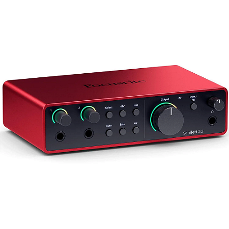 Interface de Áudio Focusrite Scarlett 2i2 4th Geração