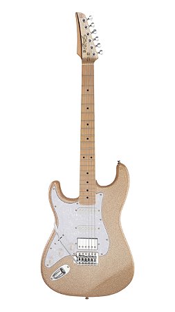 Guitarra Seizi Katana Musashi HSS Lefty Desert Gold Sparkle