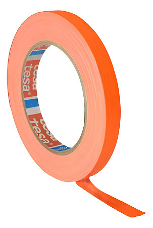 Fita Tecido Gaffer Tape Tesa 12mmX5m Laranja Fluorescente