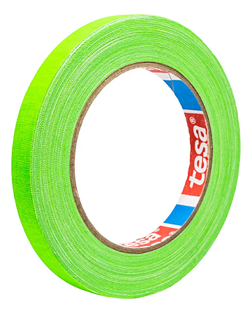 Fita Tecido Gaffer Tape Tesa 12mmX5m Verde Fluorescente