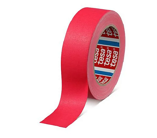 Fita Tecido Gaffer Tape Tesa 24mmX5m Rosa Fluorescente