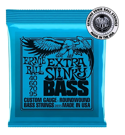 Encordoamento Ernie Ball Extra Slinky Para Baixo 4 Cordas