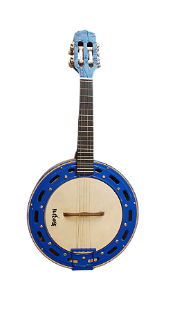 Banjo Elétrico Rozini RJ13 Color Luxo Branco e Azul