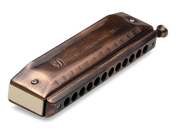 Gaita de Boca Hering Chromatic Deluxe 48 Bronze Dó