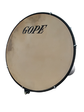 Pandeiro Gope Iniciante 12'' 7 Afin Pele Couro