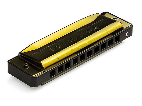 Gaita de Boca Diatônica Hering Golden Blues Dó