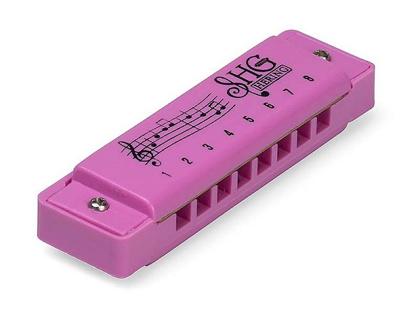 Gaita de Boca Diatônica Infantil Hering Junior Rosa