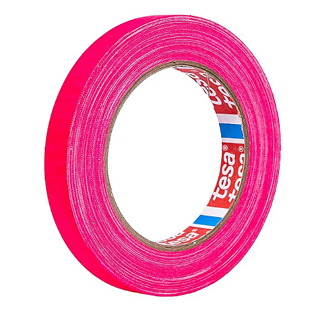 Fita Tecido Gaffer Tape Tesa 18mm X 25m Rosa Fluorescente