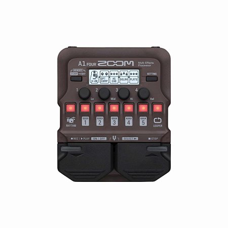 Pedaleira Multi Efeitos Zoom A1 Four P/ Instrumento Acústico