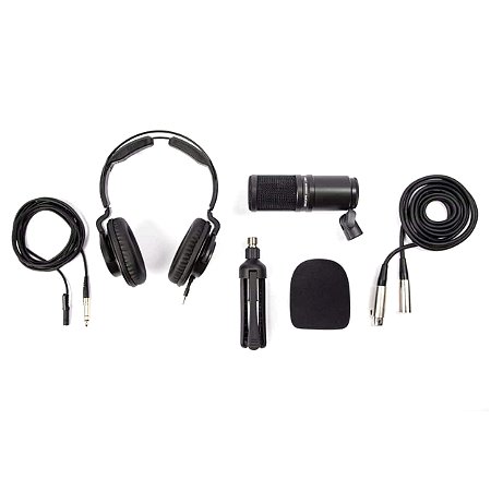 Kit P/ Podcast Zoom Zdm-1 Mic, Cabos, Fone E Suporte De Mesa