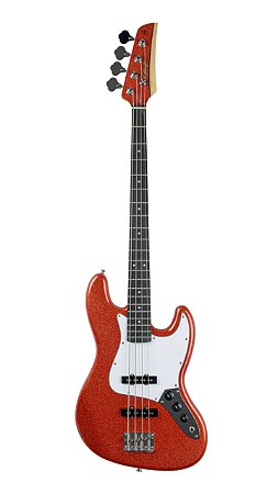 Contrabaixo Seizi Fun Jazu JB 4 Red Lava Sparkle