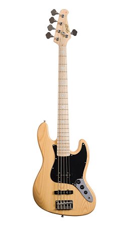 Contrabaixo Seizi Jazu JB 5 Cordas Natural Ashwood