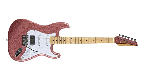 Guitarra Seizi Fun Katana Musashi HSS Rose Gold Sparkle
