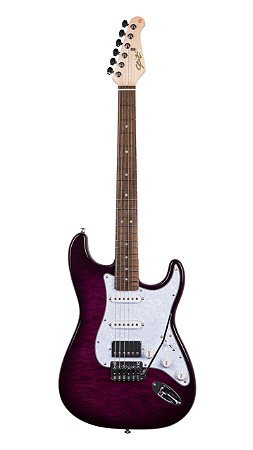 Guitarra Seizi Vintage Budokan Plus Strato Quilted Purple