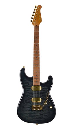 Guitarra Seizi Vintage Ronin HH Strato Black Gold